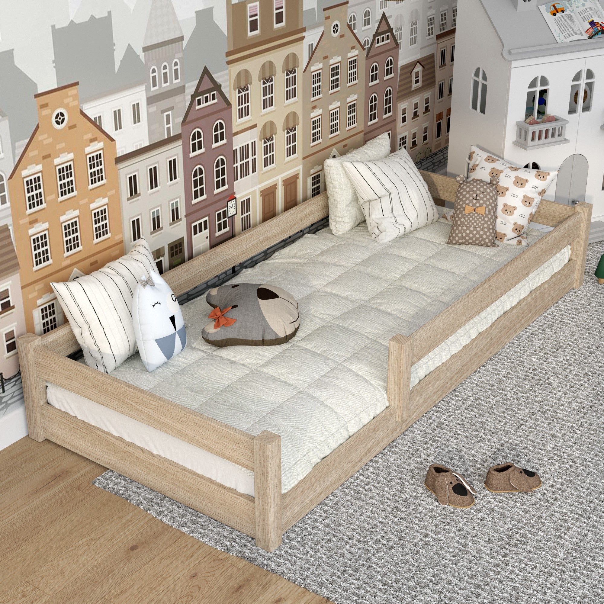 Oak low bed N02 oak bleached