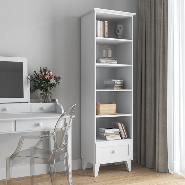 Drewniany regał 1S 57 Scandi biały