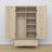 Wardrobe 2D1S bleached oak – open drawer, spacious storage compartment, oak wood