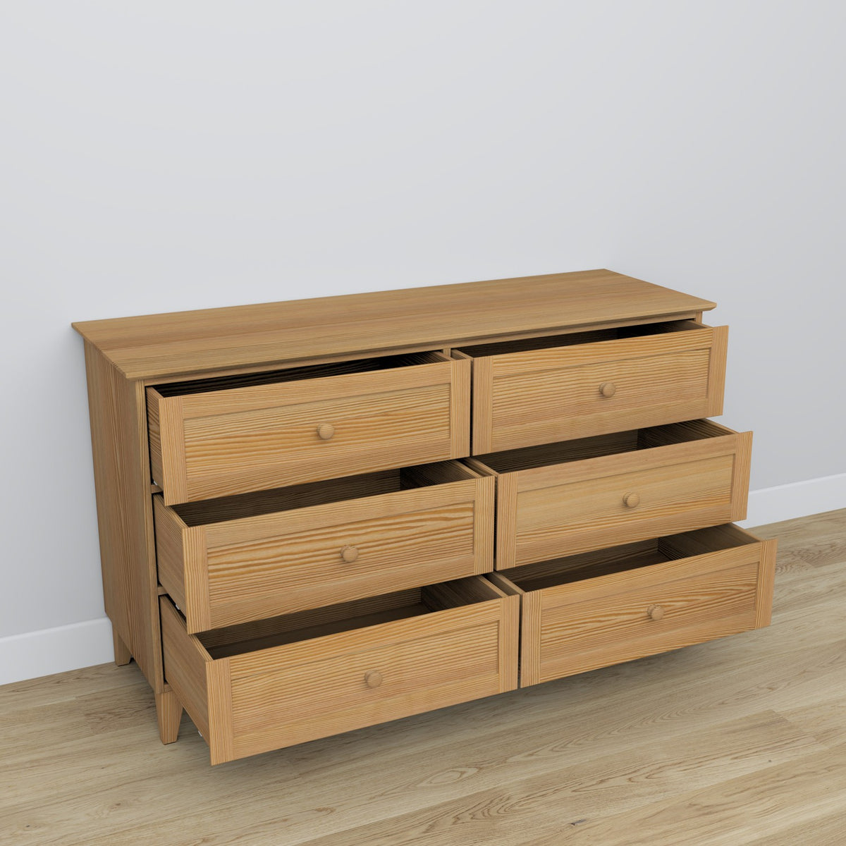Sosnowa komoda 6S 154 Scandi sosna naturalna