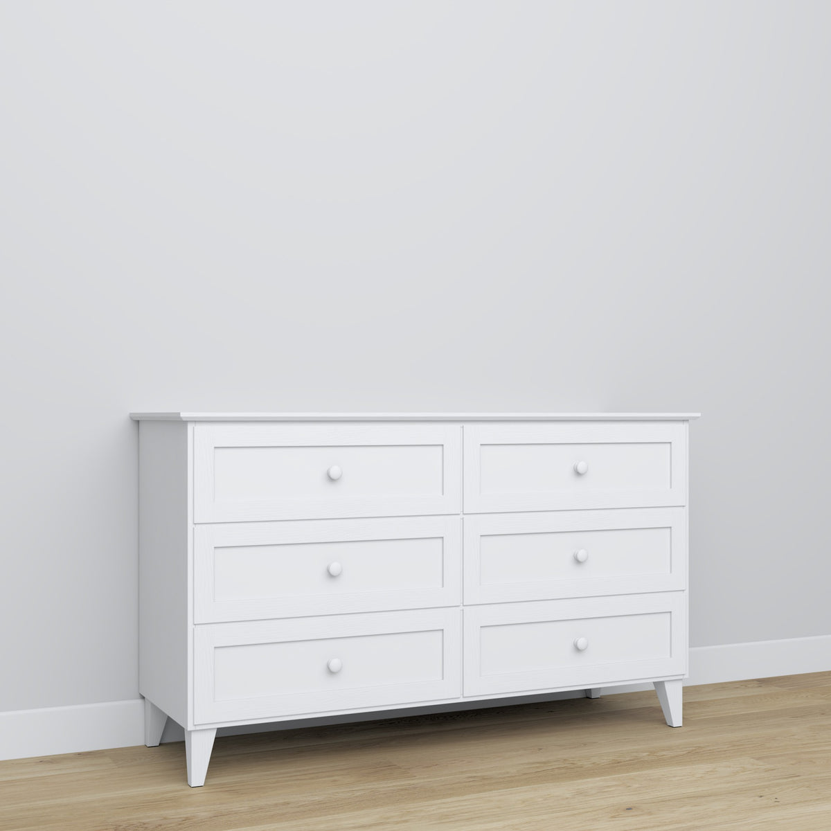 Drewniana komoda 6S 154 Scandi biały
