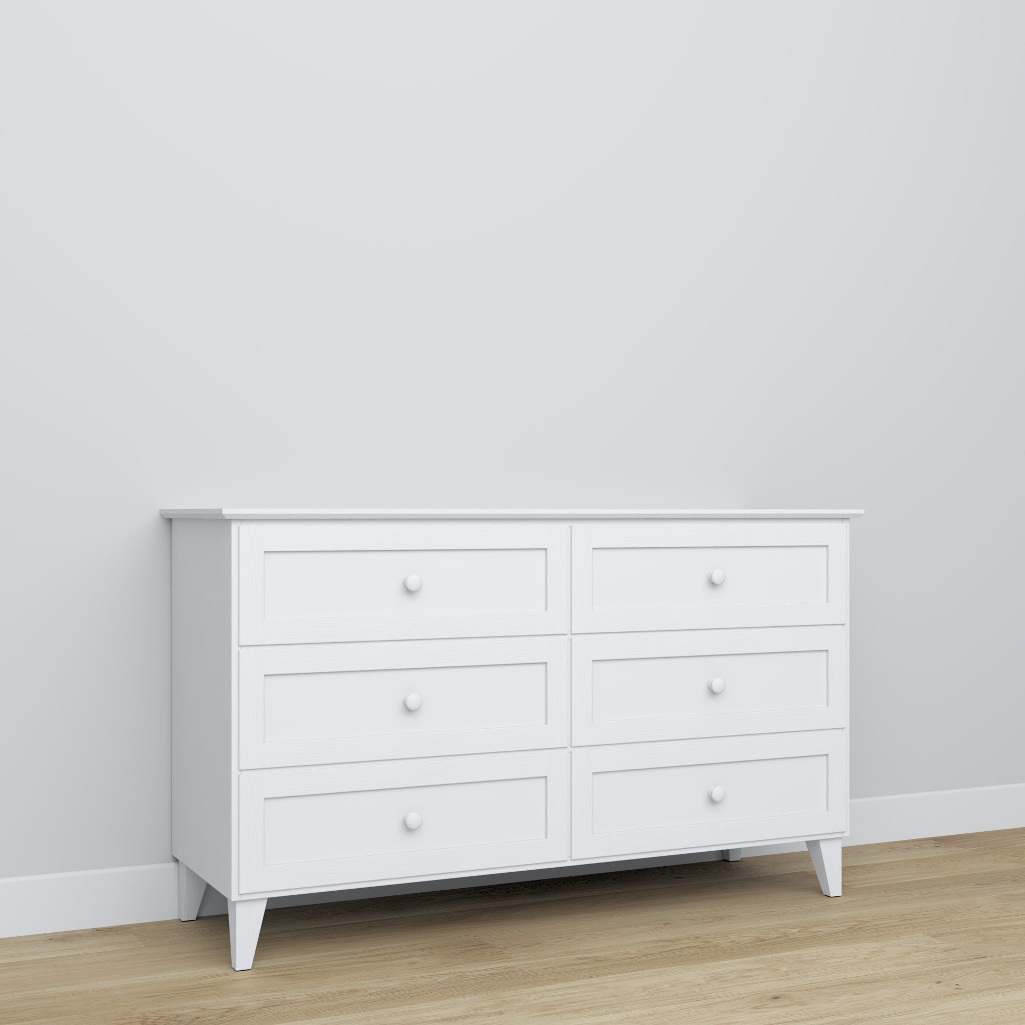 Drewniana komoda 6S 154 Scandi biały