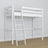 White Wooden Loft Bed – Children’s Room Proportions, Nizio