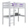Grey Wooden Loft Bed with Desk – Children’s Room, Scandi Nizio