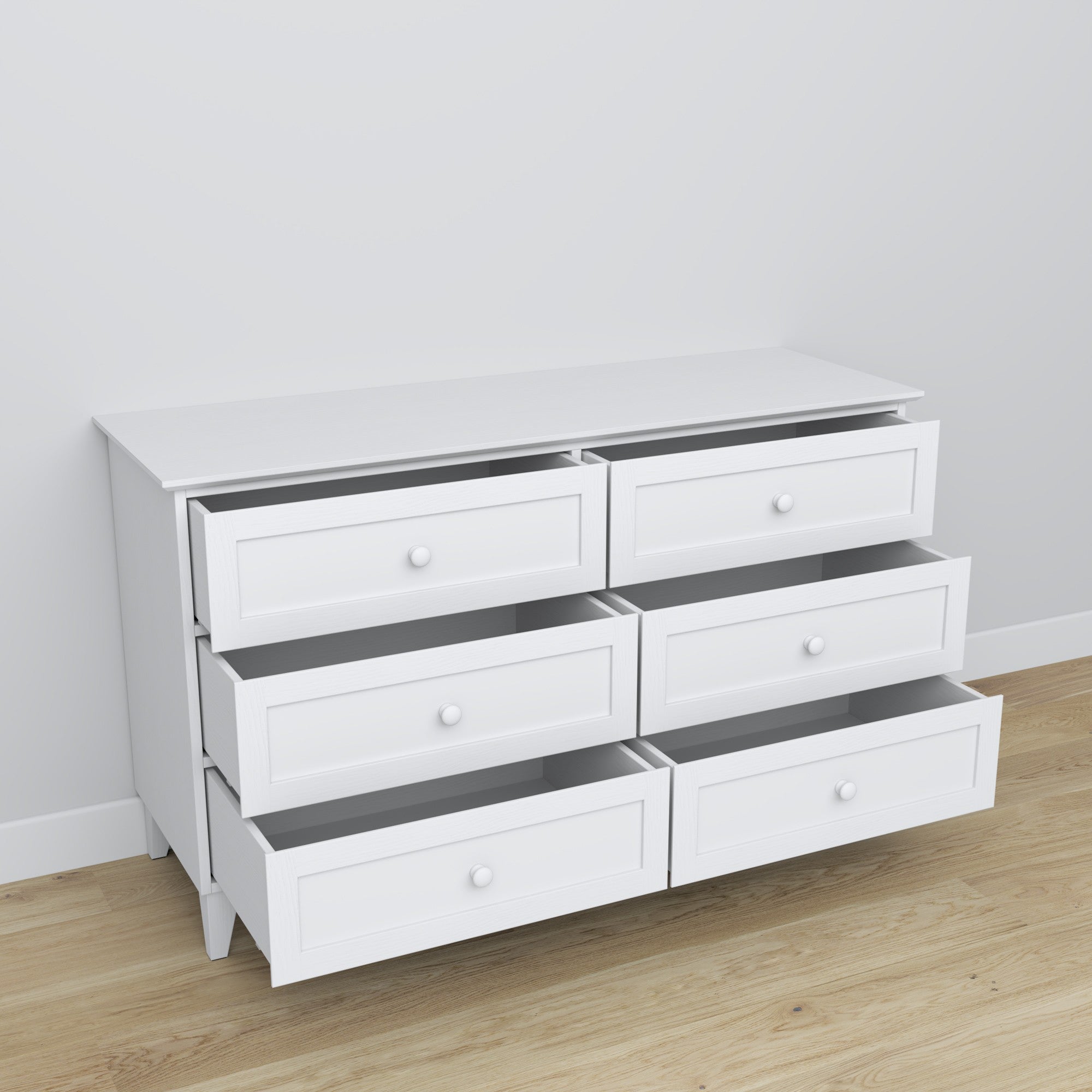 Drewniana komoda 6S 154 Scandi biały