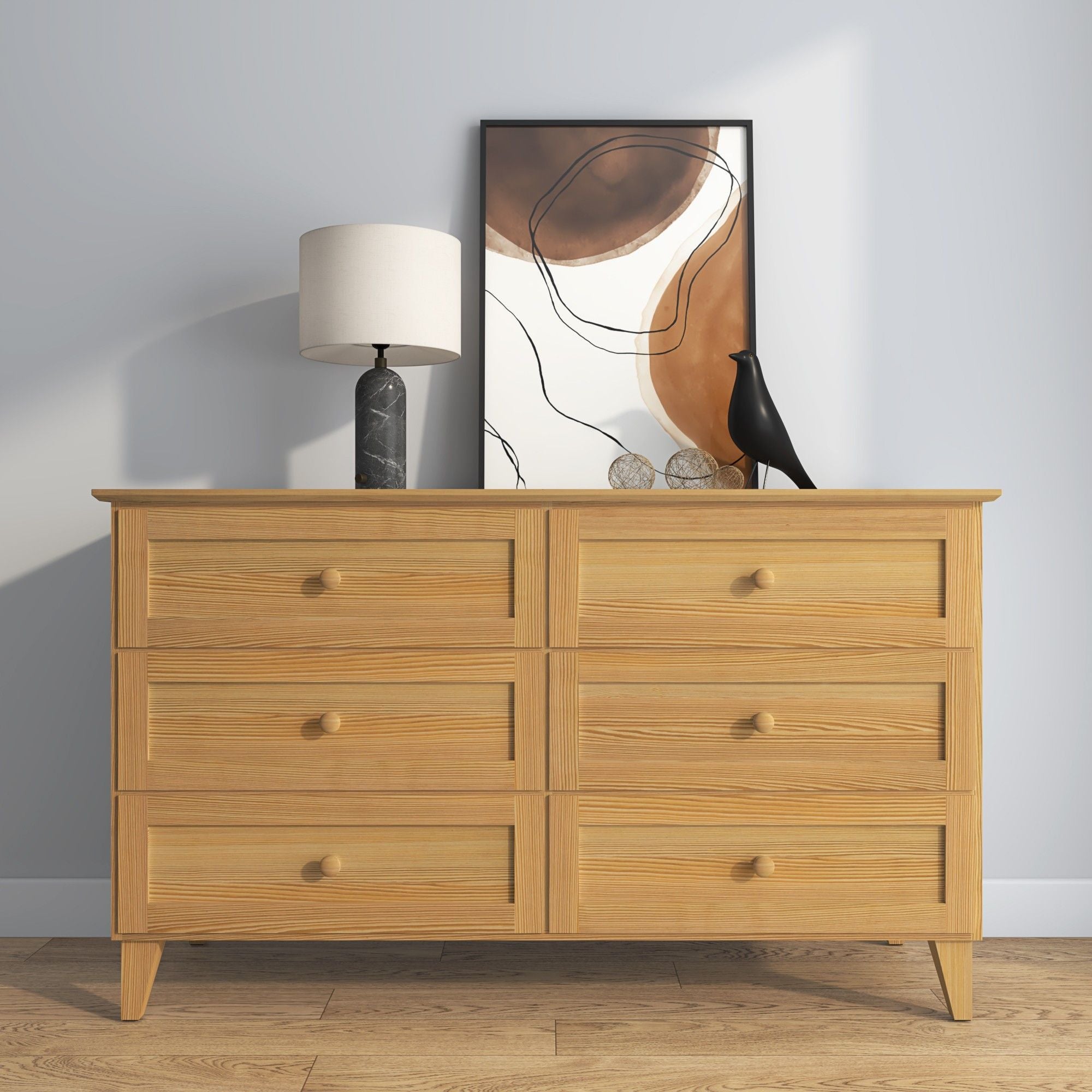 Sosnowa komoda 6S 154 Scandi sosna naturalna