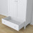 Wardrobe 2D1S wooden white – side view, depth and proportions of the furniture