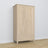 Wardrobe 2D1S bleached oak in bedroom – Scandinavian arrangement, oak wood, Nizio