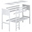 Loft bed with desk clear pine wooden – dimensions, Nizio Home