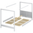 Wooden black-oak canopy bed – wood details, premium quality, Nizio