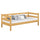 Drewniane łóżko sofa N01 sosna naturalna – widok ogólny, lite drewno sosnowe