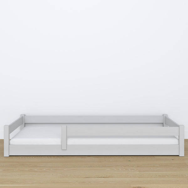 Wooden low bed N02 grey