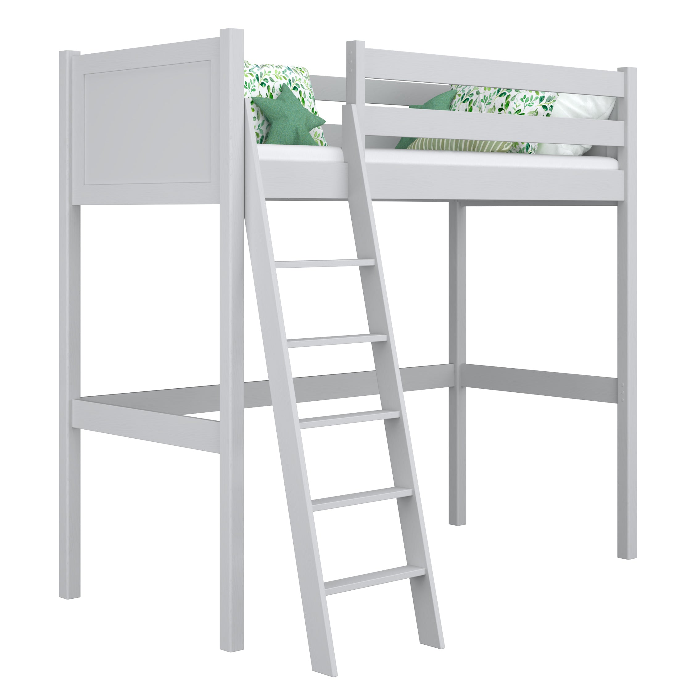 Grey Wooden Loft Bed – Children’s Room, Solid Wood, Scandi Style