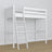 White Wooden Loft Bed – Ladder and Joint Details, Nizio Home