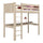 Oak Loft Bed with Desk Bleached Oak – Children’s Room, Scandi Nizio
