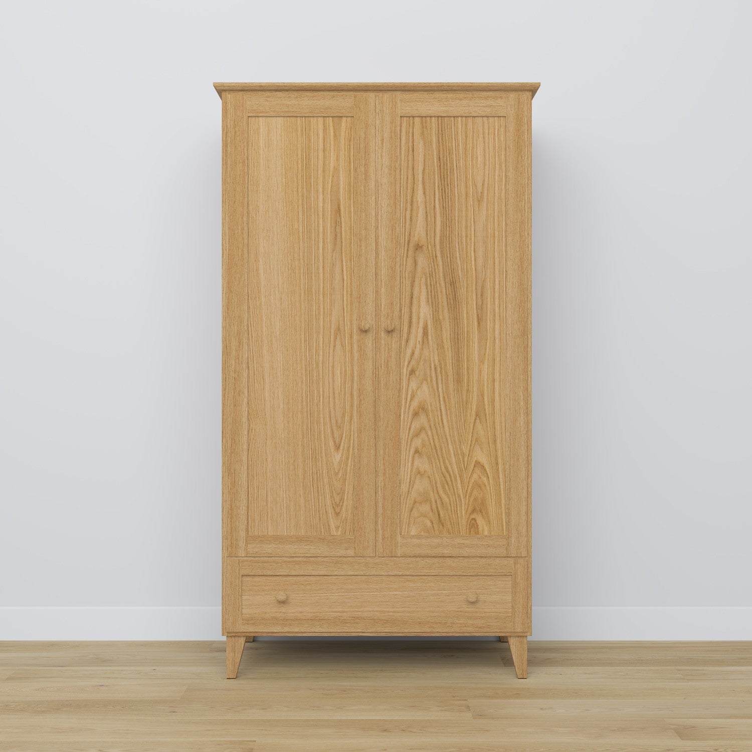 2-door wardrobe with drawer oak natural oak – bedroom, Scandinavian style