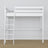 Loft bed white wooden – dimensions and diagram, Nizio