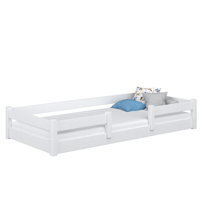 Drewniane łóżko niskie N01 RAL/NCS