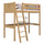 Oak Loft Bed with Desk Natural Oak – Children’s Room, Scandi Nizio