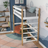 Loft bed white/oak in children’s room – scandi arrangement, wooden