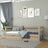 Łóżko sofa dąb bielony – boczna bariera dębowe, widok boczny, Nizio