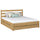 Oak double bed with drawer N01 natural oak – overall view, solid oak wood