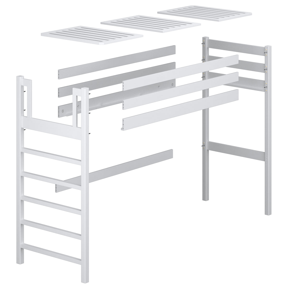 Clear Pine Wooden Loft Bed – Children’s Room Proportions, Nizio