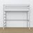 Grey Wooden Loft Bed – Slatted Frame, Side View
