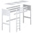 White and Oak Wooden Loft Bed – Children’s Room Proportions, Nizio