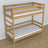 Łóżko piętrowe dębowe dąb naturalny – zbliżenie na złącza i detale drewna
