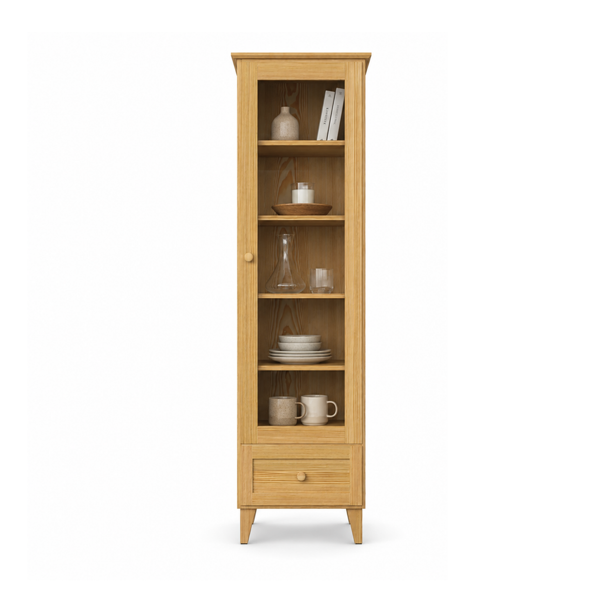 Sosnowa witryna 1S 57 Scandi sosna naturalna